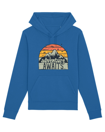 Adventure Awaits Retro Sunset Royal Blue