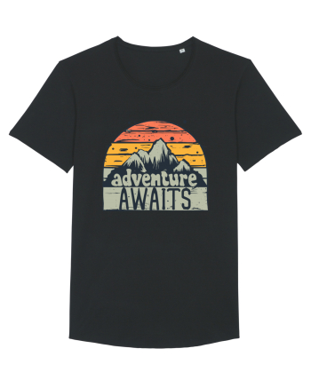 Adventure Awaits Retro Sunset Black