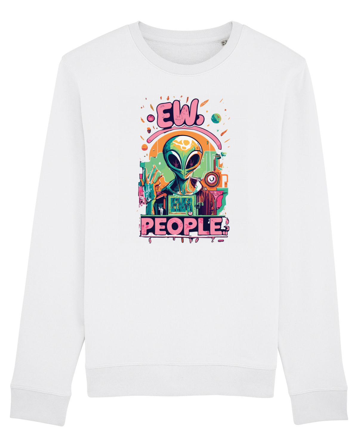 Bluză mânecă lungă Unisex Rise White