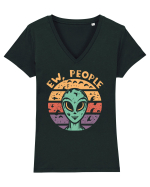 Ew People Retro Sunset Tricou mânecă scurtă guler V Damă Evoker