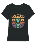Ew People Retro Sunset Tricou mânecă scurtă guler larg fitted Damă Expresser