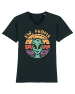 Ew People Retro Sunset Tricou mânecă scurtă guler V Bărbat Presenter