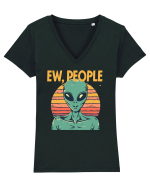 Ew People Retro Sunset Tricou mânecă scurtă guler V Damă Evoker