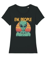 Ew People Retro Sunset Tricou mânecă scurtă guler larg fitted Damă Expresser