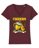 pt iubitorii de bere - Cheers and beers Tricou mânecă scurtă guler V Damă Evoker