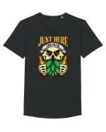 pt iubitorii de bere - Just Here for Beer Tricou mânecă scurtă guler larg Bărbat Skater