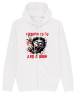 cu desene de Halloween - 4 brains to go and a beer Hanorac cu fermoar Unisex Connector