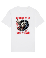 cu desene de Halloween - 4 brains to go and a beer Tricou mânecă scurtă Unisex Rocker