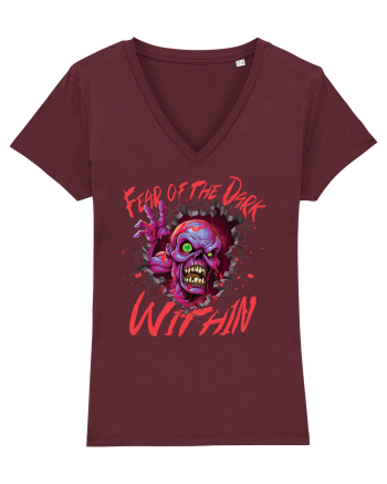 cu desene de Halloween - Fear of the Dark Within Burgundy