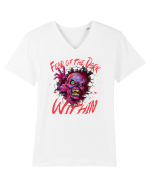 cu desene de Halloween - Fear of the Dark Within Tricou mânecă scurtă guler V Bărbat Presenter