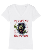 cu desene de Halloween - Nu esti tu cand ti-e foame Tricou mânecă scurtă guler V Damă Evoker