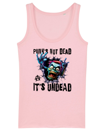 cu desene de Halloween - Punk is not dead - it is undead Cotton Pink
