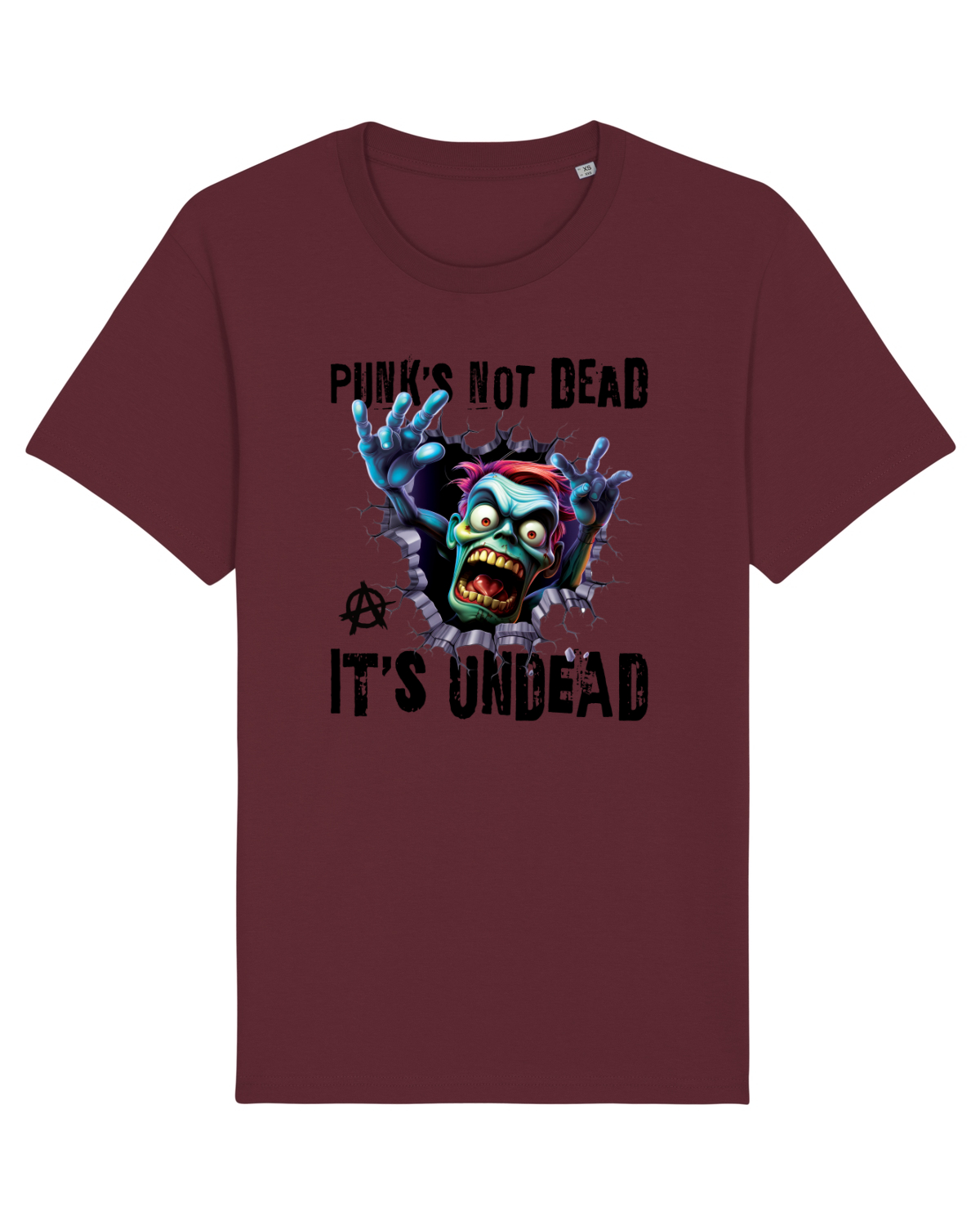 Tricou mânecă scurtă Unisex Rocker Burgundy