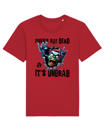 cu desene de Halloween - Punk is not dead - it is undead Red