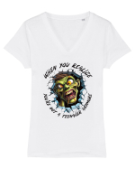 cu desene de Halloween - When you realize you are not a teenager anymore Tricou mânecă scurtă guler V Damă Evoker