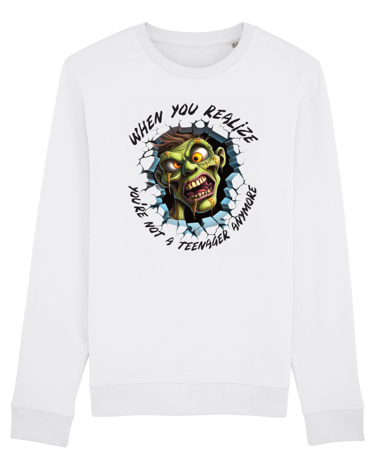 Bluză mânecă lungă Unisex Rise White