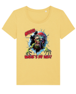 cu desene de Halloween - Zombie Pirate - Where is my rum Tricou mânecă scurtă guler larg fitted Damă Expresser