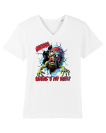 cu desene de Halloween - Zombie Pirate - Where is my rum Tricou mânecă scurtă guler V Bărbat Presenter