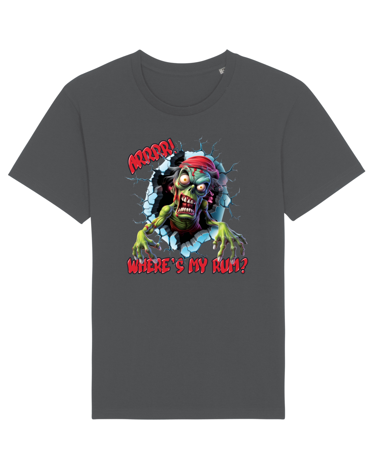 Tricou mânecă scurtă Unisex Rocker Anthracite
