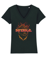 in stil gotic malefic - Infernal Tricou mânecă scurtă guler V Damă Evoker