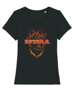 in stil gotic malefic - Infernal Tricou mânecă scurtă guler larg fitted Damă Expresser