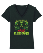 in stil gotic malefic - Inner demons Tricou mânecă scurtă guler V Damă Evoker