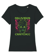 in stil gotic malefic - Oblivious existence Tricou mânecă scurtă guler larg fitted Damă Expresser