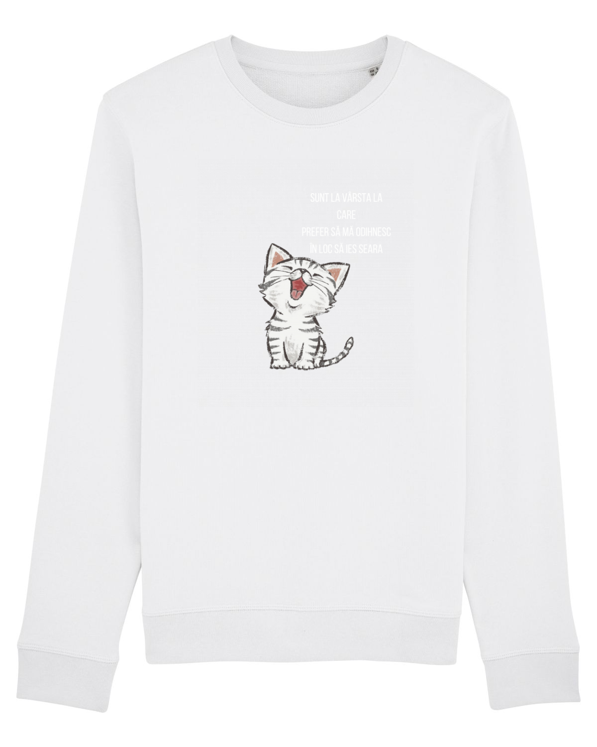 Bluză mânecă lungă Unisex Rise White