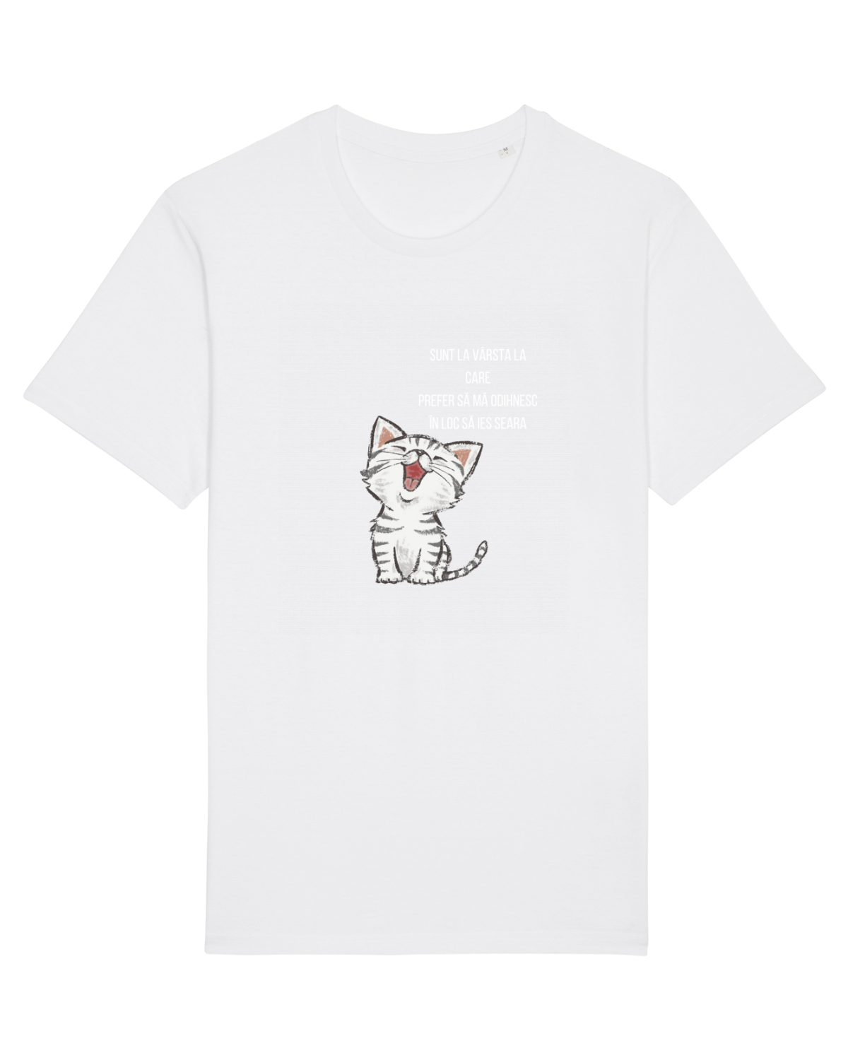 Tricou mânecă scurtă Unisex Rocker White