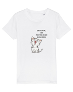PREFER SĂ MĂ ODIHNESC - WHITE Tricou mânecă scurtă  Copii Mini Creator