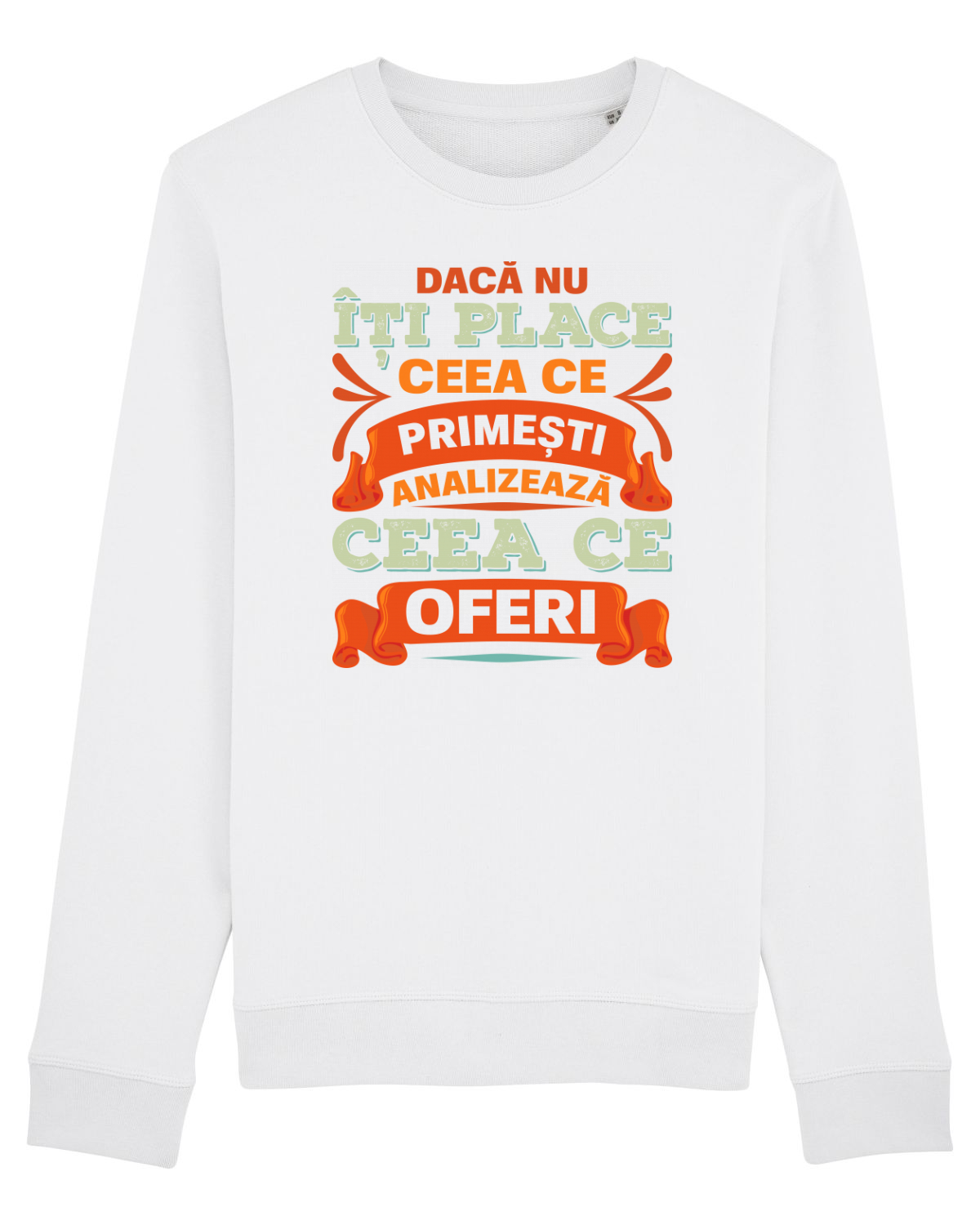 Bluză mânecă lungă Unisex Rise White