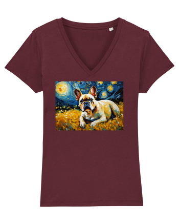 Bulldog - Vincent Van Gogh Burgundy