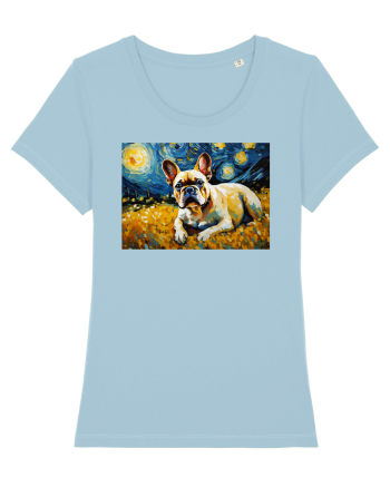 Bulldog - Vincent Van Gogh Sky Blue