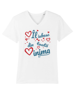 Il iubesc din toata inima Tricou mânecă scurtă guler V Bărbat Presenter
