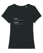 CAFEA@ - ZAMBET@ Tricou mânecă scurtă guler larg fitted Damă Expresser