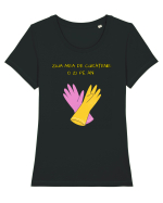 ZIUA MEA DE CURĂȚENIE: O ZI PE AN Tricou mânecă scurtă guler larg fitted Damă Expresser