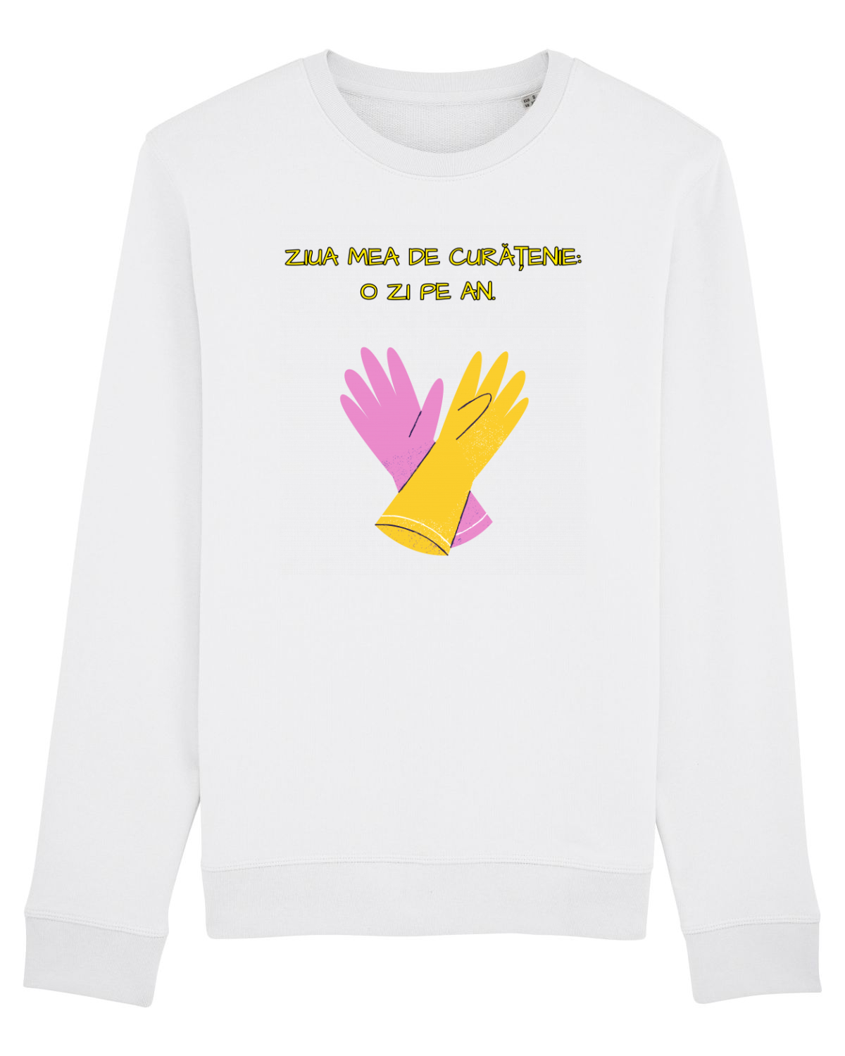 Bluză mânecă lungă Unisex Rise White