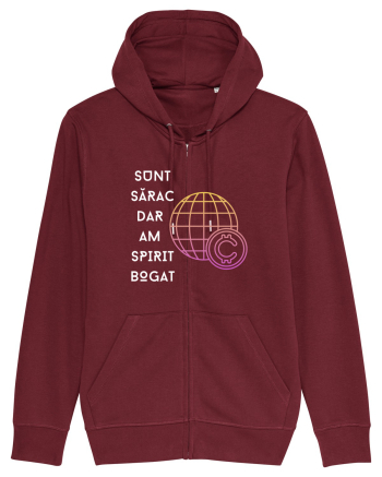 SUNT SĂRAC DAR AM SPIRIT BOGAT Burgundy