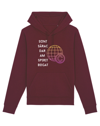SUNT SĂRAC DAR AM SPIRIT BOGAT Burgundy
