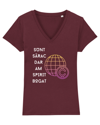 SUNT SĂRAC DAR AM SPIRIT BOGAT Burgundy