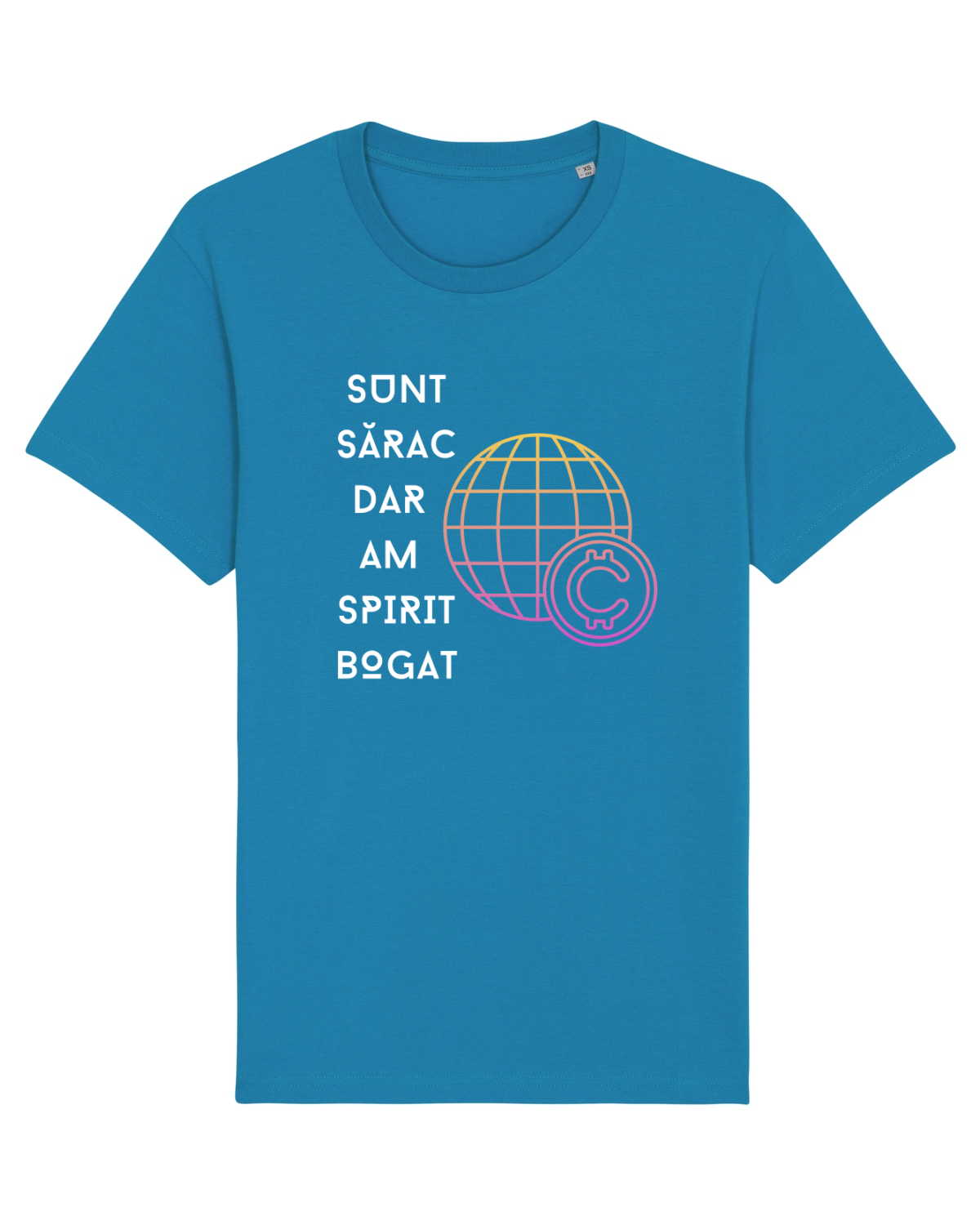 Tricou mânecă scurtă Unisex Rocker Azur