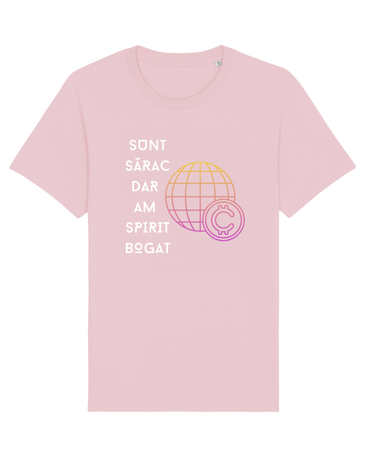 Tricou mânecă scurtă Unisex Rocker Cotton Pink