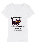 SARCASMUL - A DOUA LIMBĂ Tricou mânecă scurtă guler V Damă Evoker