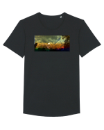 Cer in culori Tricou mânecă scurtă guler larg Bărbat Skater