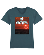 Rasarit la Marea Neagra Tricou mânecă scurtă guler V Bărbat Presenter