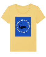 wake me up when it's all good Tricou mânecă scurtă guler larg fitted Damă Expresser