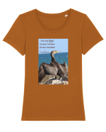 confucius mesaj Tricou mânecă scurtă guler larg fitted Damă Expresser