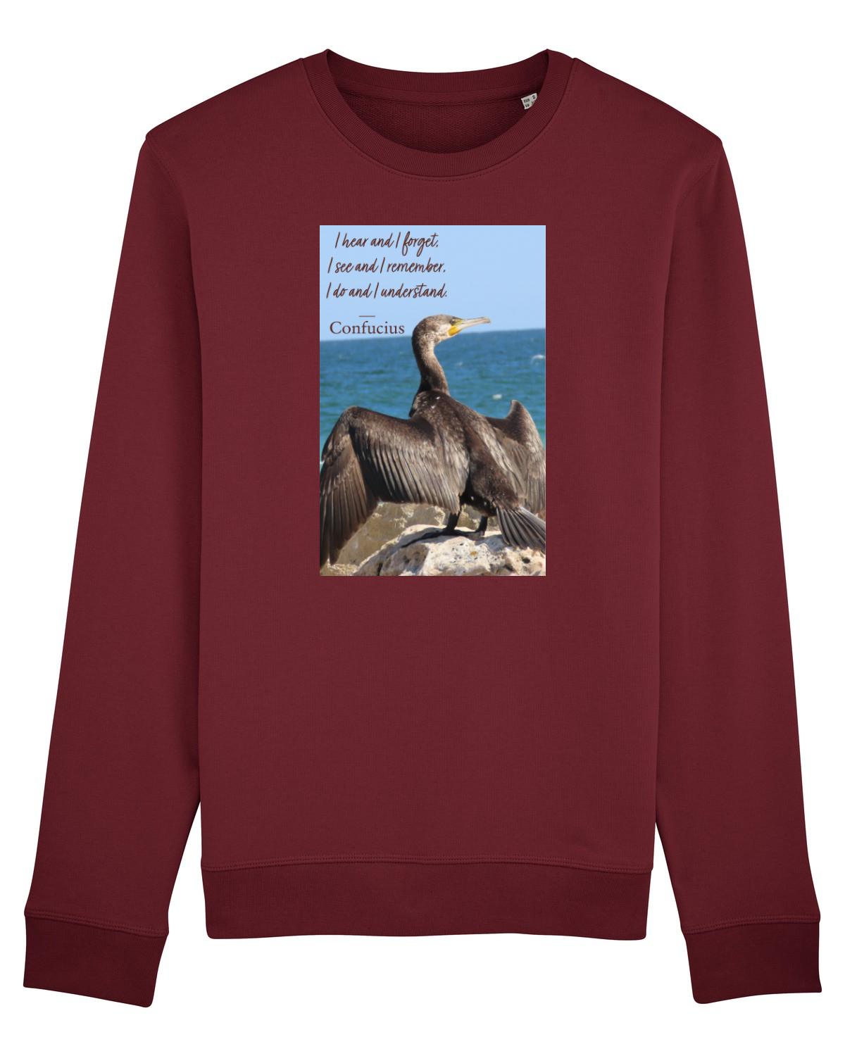 Bluză mânecă lungă Unisex Rise Burgundy
