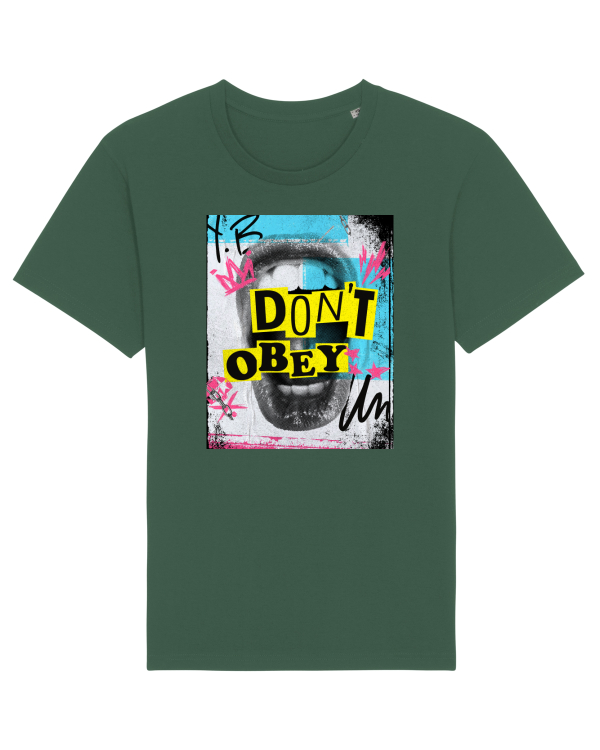 Tricou mânecă scurtă Unisex Rocker Bottle Green