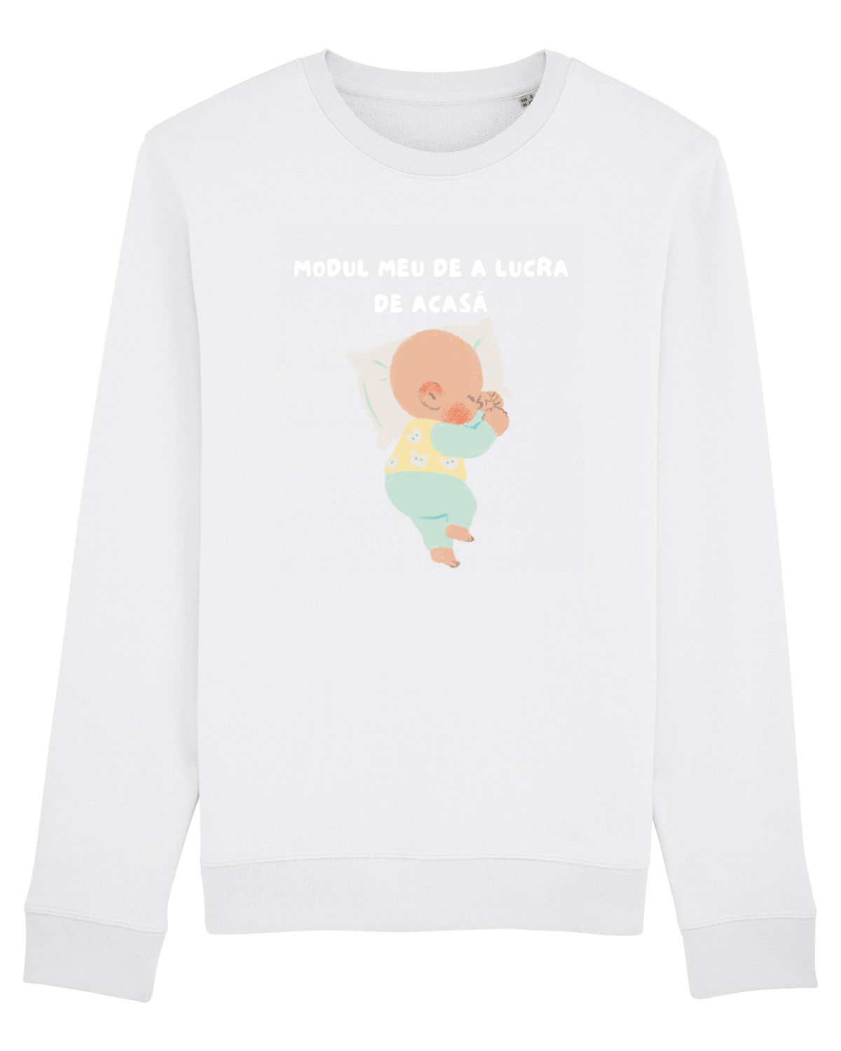 Bluză mânecă lungă Unisex Rise White